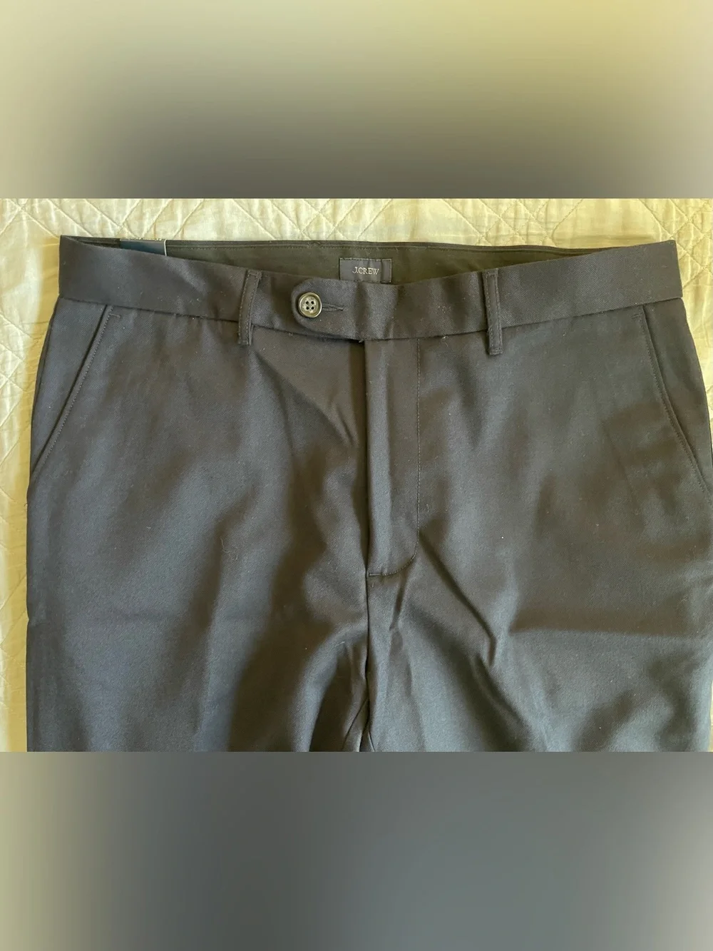 J. CREW Classic creased wool trouser in Dark Navy Size 34/34 NWT C0452